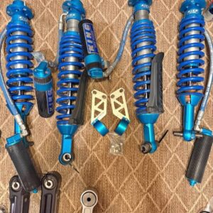 Coilovers work great! Obvious signs of use. Already set for 1.5” over SAS height. 3.5” without SAS or Base. Can do deal if multiple components are bought