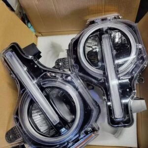 Brand New in the box Ford Bronco 2021-2024 NOVA-Series LED Projector Headlights Alpha Light Color Configurable DRL (White/Amber) Turn Signal (Amber)